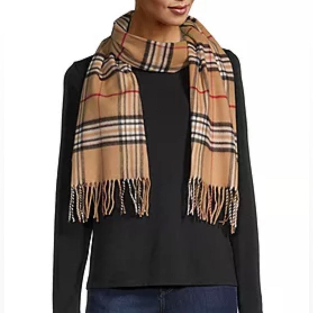 V. Fraas Plaid Oblong Cold Weather Scarf